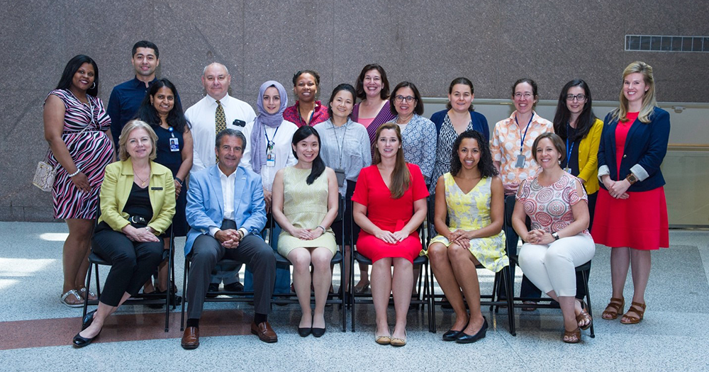 Group photo of pediatric endocrine fellows and faculty